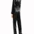 Women’s black soft lambskin leather utilitywaist lastic jumpsuit long sleeve
