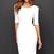 Women’s genuine lambskin white dressshort sleeve dress