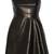 Women’s genuine lambskin black dresssleeveless dress