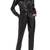 Women’s black soft lambskin leather utility long sleeve jumpsuit