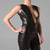 Women’s black soft lambskin leather utility sleeveless short jumpsuit