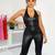 Women’s black soft lambskin leather utility sleeveless jumpsuit