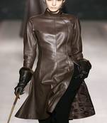 Women’s genuine brown dressfront snap button dress