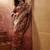 Pink viscose silk position print saree with contrast blouse piece