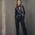 Women’s black soft genuine lambskin leather utility long sleeve leather with waist belt jumpsuit