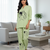 Green floral printed cotton tunic short kurti top for women