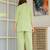 Green floral printed cotton tunic short kurti top for women