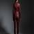 Women’s burgundysoft genuine lambskin leather utility jumpsuit