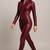 maroon soft genuine lambskin leather utility biker zipper jumpsuit