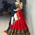 Red Rayon Cotton Embroidery Semi stitched Navratri Chaniya Choli