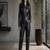 Women’s black soft genuine lambskin leather utility patch pocket jumpsuit