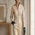 Women’s cream soft genuine lambskin leather utility long sleeve jumpsuit