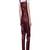 Women’s maroon soft genuine lambskin leather utility sleeveless jumpsuit