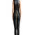 Women’s black soft genuine lambskin leather utility sleeveless sexy jumpsuit