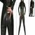 Women’s black soft genuine lambskin leather utility long sleeve stylish jumpsuit