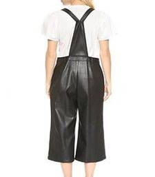 Women’s black soft genuine lambskin leather utility stylish leather dangri