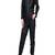 Women’s black soft genuine lambskin leather utility stylish leather long sleeve jumpsuit