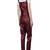 Women’s burgunday soft genuine lambskin leather utility stylish sleeveless jumpsuit
