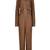 Women’s brown soft genuine lambskin leather utility stylish snap button jumpsuit