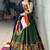Mehendi Rayon Cotton Embroidery Semi stitched Navratri Chaniya Choli