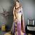 Navy blue soft silk ikkat leheriya weaving saree