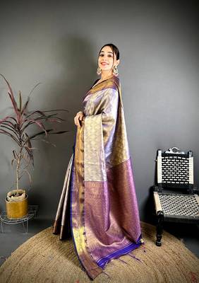 Navy blue soft silk ikkat leheriya weaving saree 2