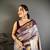 Navy blue soft silk ikkat leheriya weaving saree