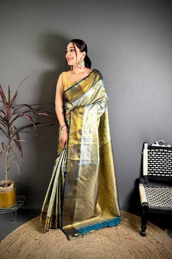 Sea green soft silk ikkat leheriya weaving saree
