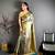Sea green soft silk ikkat leheriya weaving saree