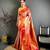 Red soft silk ikkat leheriya weaving saree