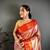 Red soft silk ikkat leheriya weaving saree