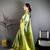 Light green soft silk ikkat leheriya weaving saree