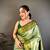 Light green soft silk ikkat leheriya weaving saree