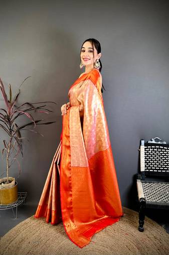 Pink soft silk ikkat leheriya weaving saree