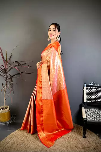 Pink soft silk ikkat leheriya weaving saree