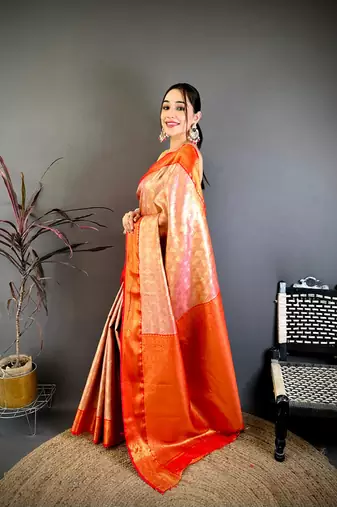 Pink soft silk ikkat leheriya weaving saree
