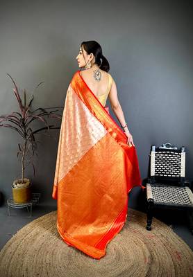 Pink soft silk ikkat leheriya weaving saree 3