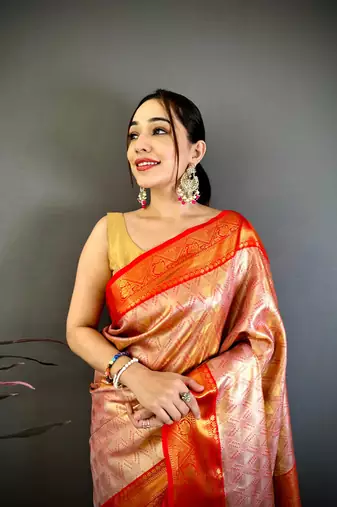 Pink soft silk ikkat leheriya weaving saree