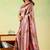 Lavender viscose silk position print saree with matching blouse piece