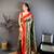 Green & red soft silk zari weaving silk blend saree