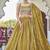 olive silk blend embroidered lehenga choli