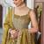 olive silk blend embroidered lehenga choli