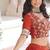 orange silk blend embroidered lehenga choli