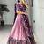 pink silk printed lehenga choli