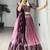 pink silk printed lehenga choli