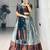 slate grey silk plain lehenga choli