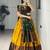 dark mustard silk plain lehenga choli