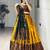 dark mustard silk plain lehenga choli