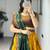 dark mustard silk plain lehenga choli
