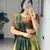 light parrot green silk plain lehenga choli
